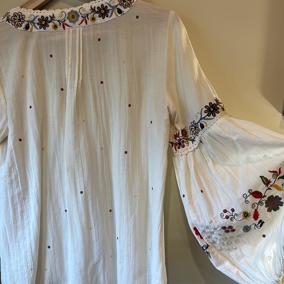 Button up embroidered flowy top - Anthropologie - Picture 6 of 9